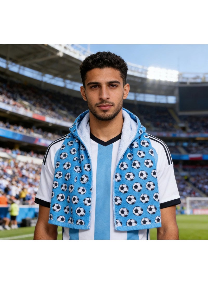 （2 Pcs）football cooling towels, U-shaped sun-protective cooling headband,  hooded towel, quick-drying and cooling properties. Ideal for sports use, 29 cm × 63.5 cm - Image 3