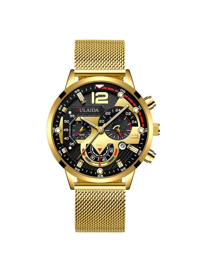 Fulaida 2-Piece Men's Stainless Steel Luminous Dial Watch Set - Image 3