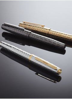 VERSACE Roller Pen - Grey Barrel with Matching Clip and Greca Ring  - Image 5