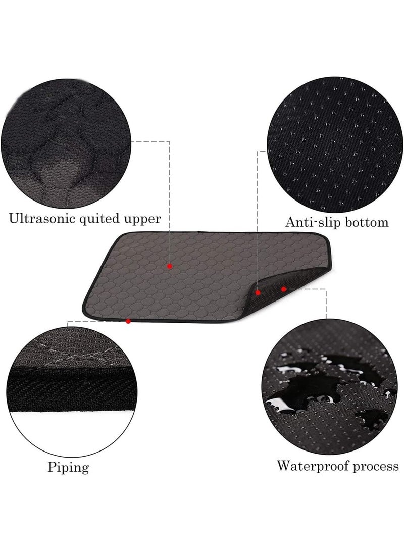 SYOSI 2 pcs Small Animal Cage Liners - Washable & Waterproof Reusable Pee Pads, Anti-Slip Bedding, Fast Absorbent Pee Pads for Small Animals, Ideal for Rabbits, Hamsters, and Rats (Grey) - Image 5