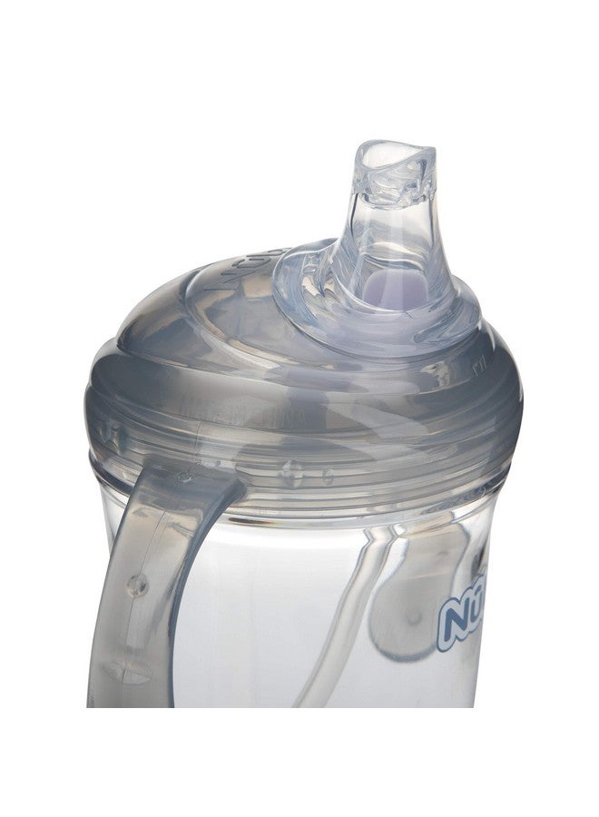 Nuby Twin Handle 360 Grip N' Sip 8oz Tritan Cup with Hygienic Cover, Grey,1 Count (Pack of 1) - Image 2