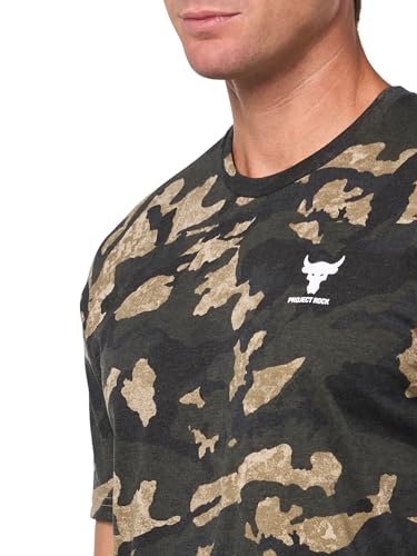 Under Armour Men's Project Rock All Over Print Short Sleeve T Shirt, (251) Bayou/Pitch Gray/White, Small - Image 3