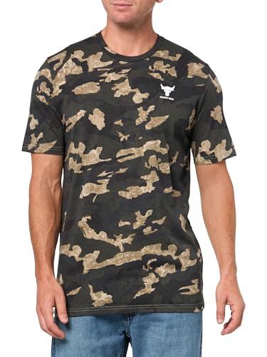Under Armour Men's Project Rock All Over Print Short Sleeve T Shirt, (251) Bayou/Pitch Gray/White, Small - Image 5