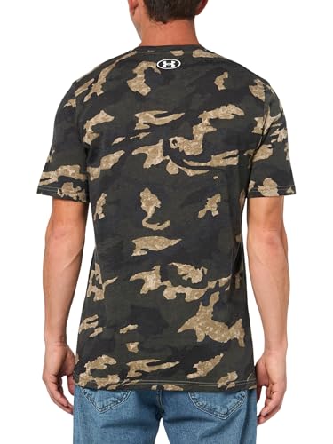 Under Armour Men's Project Rock All Over Print Short Sleeve T Shirt, (251) Bayou/Pitch Gray/White, Small - Image 2