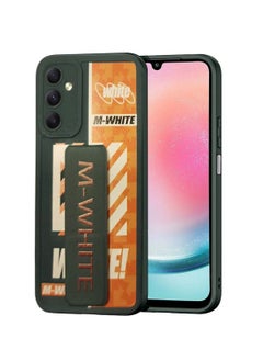 Techie Aesthetic Fashion Silicone Magnetic  Hand Grip Case Cover for Samsung Galaxy A24 4G - Green  - Image 1