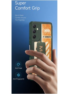 Techie Aesthetic Fashion Silicone Magnetic  Hand Grip Case Cover for Samsung Galaxy A24 4G - Green  - Image 4