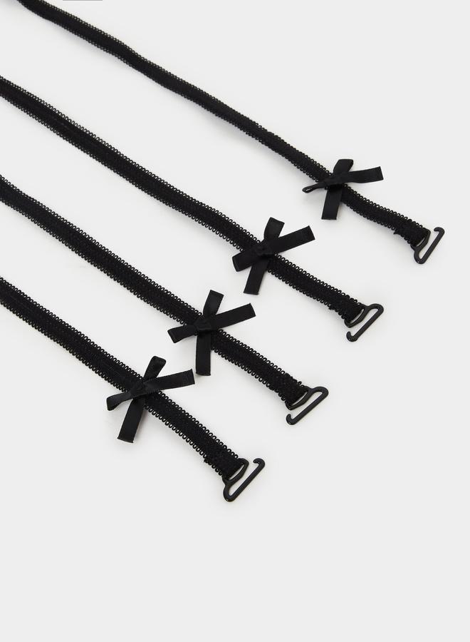 Styli Styli Set of 4 - Picot Elastic Bow Trim Bra Straps  - Image 2