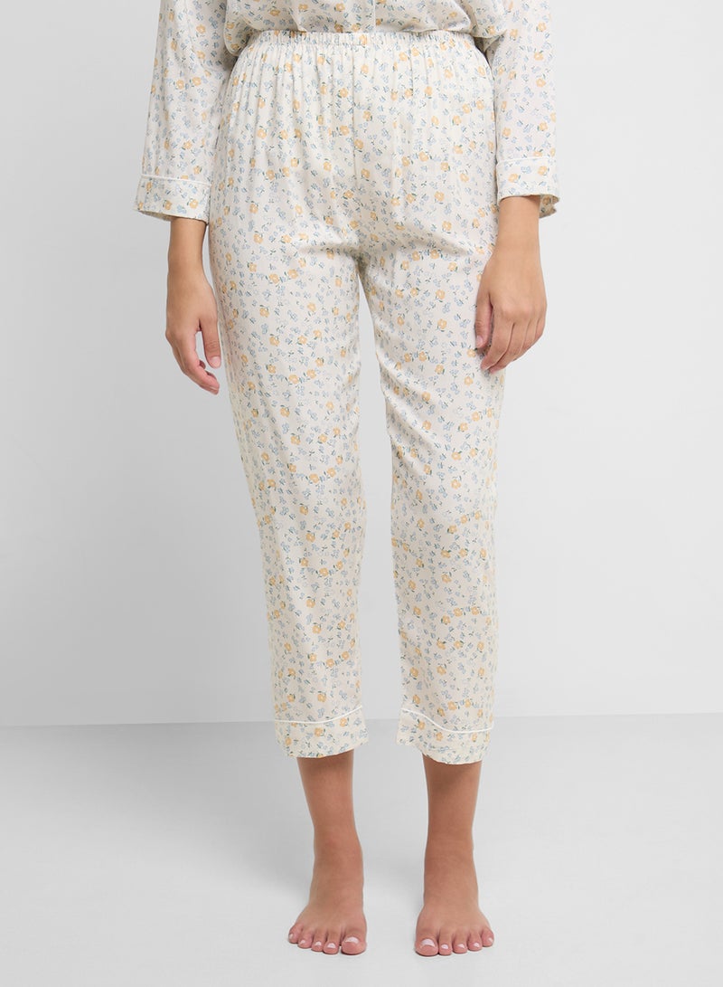 Ginger Floral Button Up Shirt & Pyjama Set  - Image 4