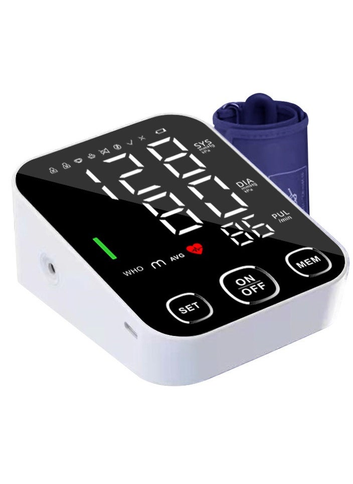 0TO1 TECH Sphygmomanometer Upper Arm Sphygmomanometer 4.7-Inch Large Screen Adjustable Blood Pressure Cuff Automatic Voice Broadcast  - Image 1
