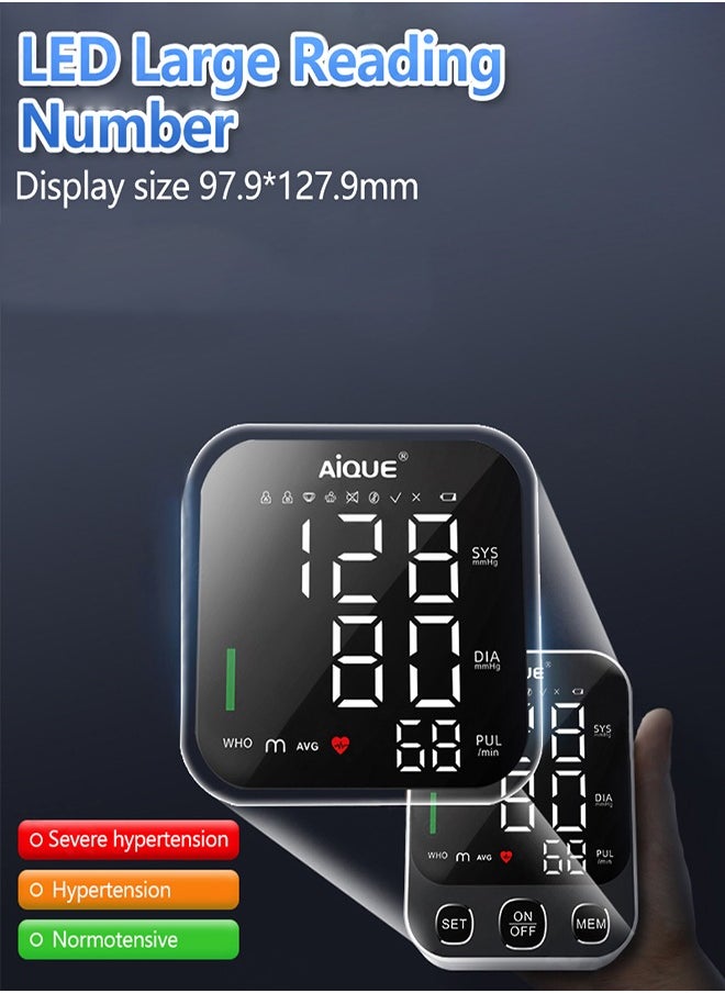 0TO1 TECH Sphygmomanometer Upper Arm Sphygmomanometer 4.7-Inch Large Screen Adjustable Blood Pressure Cuff Automatic Voice Broadcast  - Image 2