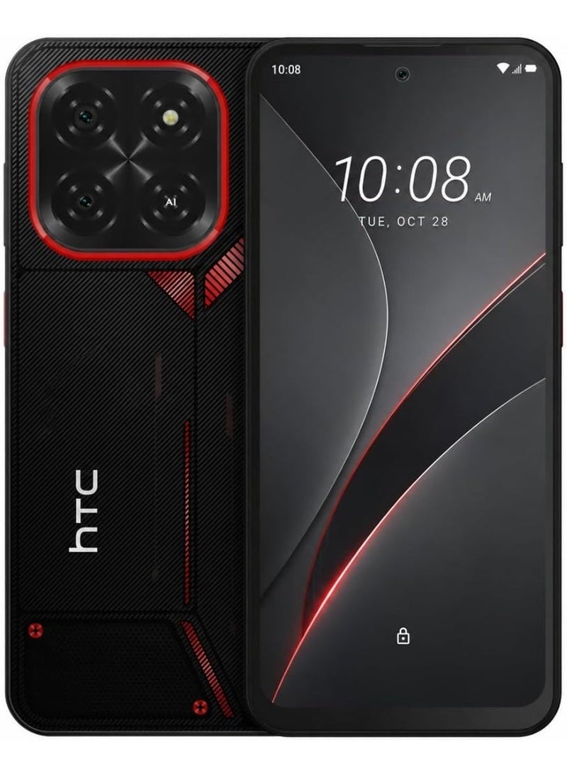 إتش تي سي هاتف ذكي Wildfire E7 Elite 5G ثنائي الشريحة، سعة تخزين 256 جيجابايت، 12 جيجابايت رام، أسود - Image 2