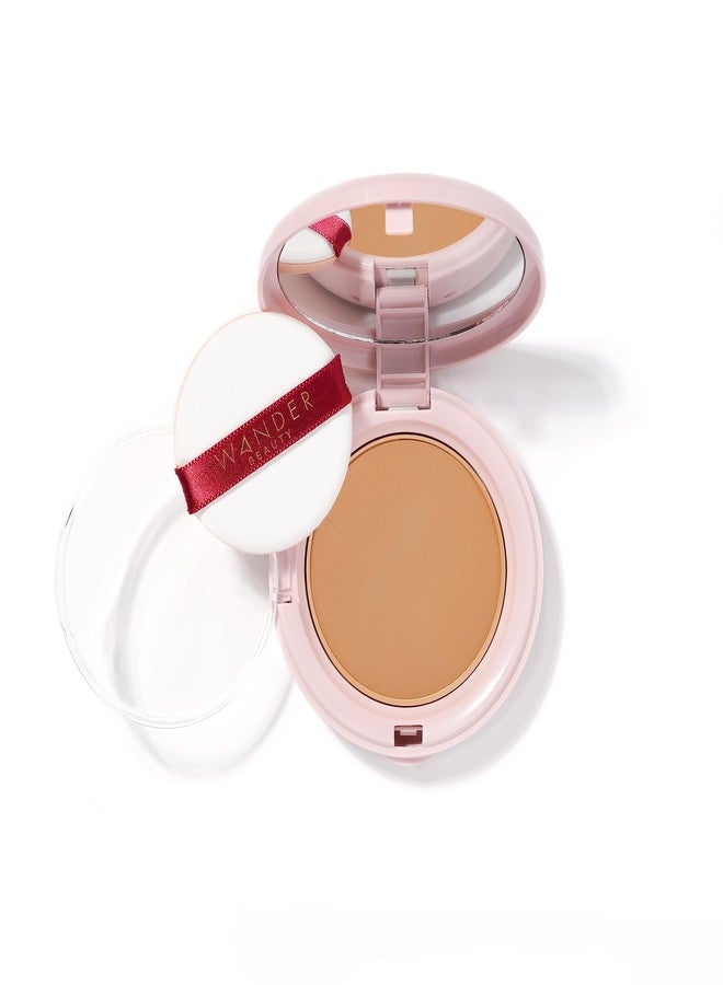 Wander Beauty Wanderlust Powder Foundation - Rich - Blurs and Evens Skin Tone - Perfects and Hydrates With Hyaluronic Acid, Aloe, Honeysuckle, & Vitamin E - Lightweight, Buildable Coverage - 0.31 oz - Image 1