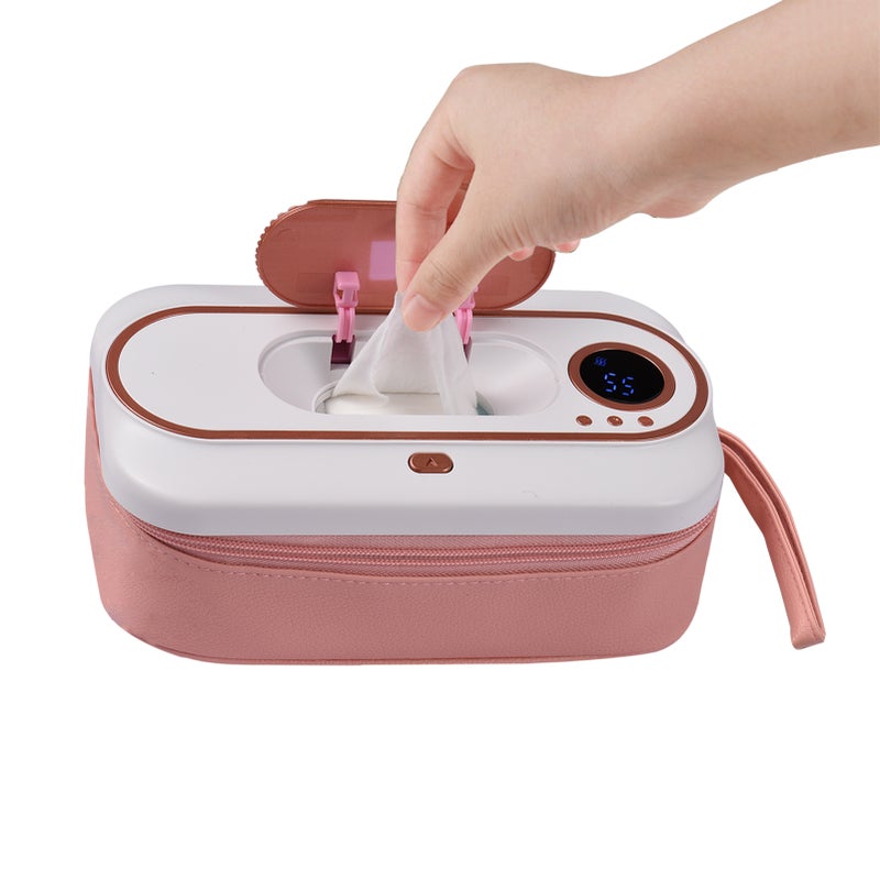 USB Rechargeable Baby Wipe Warmer, Smart Temperature Control&Wet Wipes Dispenser, 2 Modes, and 5000 mAh Battery Powered, Large Capacity Design, Portable Home, Travel, Camping Wet Wipe Heating Box - Image 2