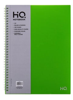 HQ A4 Size Poly Wiro Notebook 160 Pages Green 