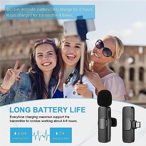 TECHNOVIEW 2.4 Ghz Omnidirectional Lavalier Wireless Dual Microphone with Noise Cancallation, 50M Range Plug & Play, 2 Transmitters & 3 Receiver Lapel Mic System for All USB Devices K9-V2 (Black) - Image 2