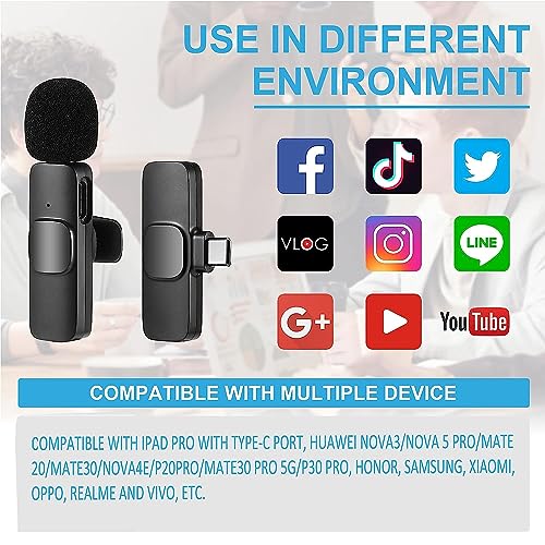 TECHNOVIEW 2.4 Ghz Omnidirectional Lavalier Wireless Dual Microphone with Noise Cancallation, 50M Range Plug & Play, 2 Transmitters & 3 Receiver Lapel Mic System for All USB Devices K9-V2 (Black) - Image 3