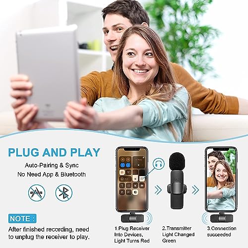 TECHNOVIEW 2.4 Ghz Omnidirectional Lavalier Wireless Dual Microphone with Noise Cancallation, 50M Range Plug & Play, 2 Transmitters & 3 Receiver Lapel Mic System for All USB Devices K9-V2 (Black) - Image 5