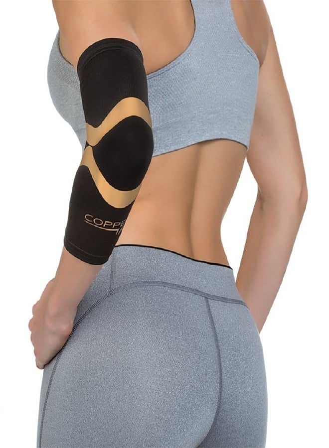 Copper Fit Pro Series Performance Compression Elbow Sleeve, Black with Copper Trim, Large - Image 2