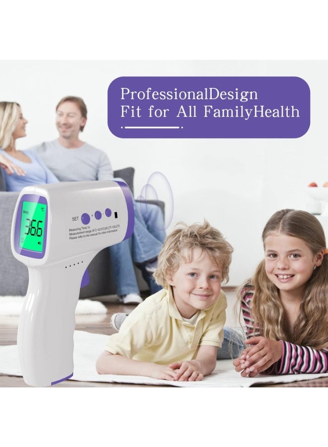 Non-Contact Infrared Forehead Thermometer Gun – Accurate & Fast Digital Reading with 3-Color Backlight for Adults & Kids - Image 2