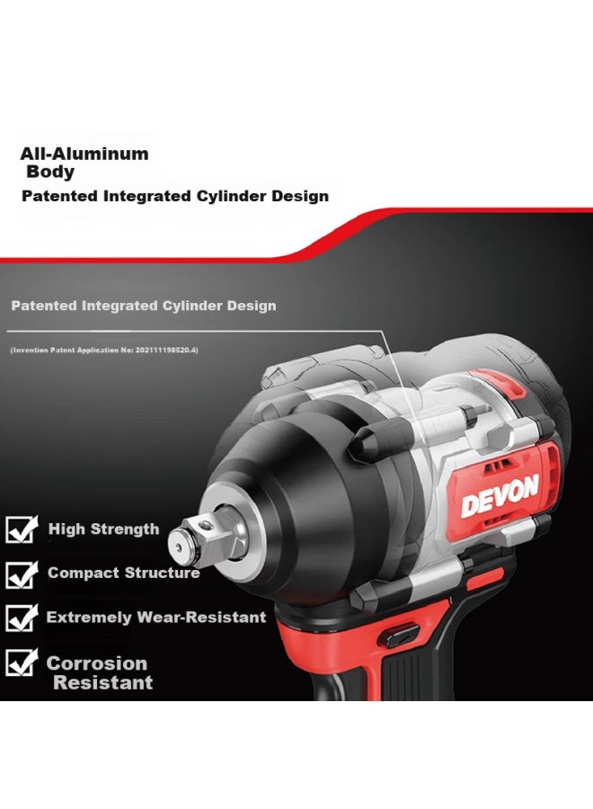 Devon Impact Wrench, Industrial-grade Brushless High-torque, For Engineering Machinery Repair, Auto Repair, And Frame Workers, Pneumatic Impact Wrench 5759 Bare Tool - Image 2