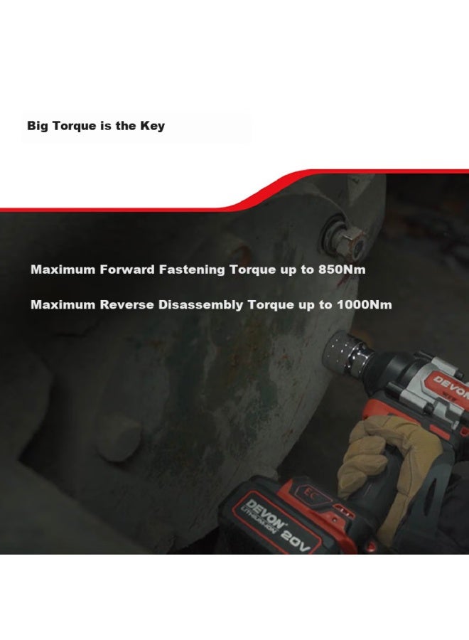Devon Impact Wrench, Industrial-grade Brushless High-torque, For Engineering Machinery Repair, Auto Repair, And Frame Workers, Pneumatic Impact Wrench 5759 Bare Tool - Image 3