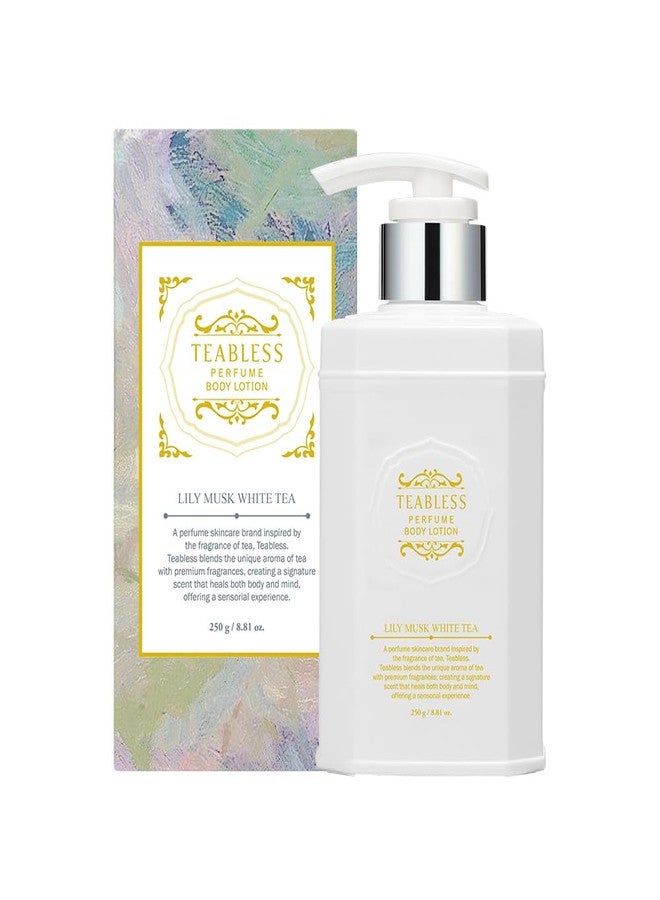 TEABLESS Perfumed Body Lotion Lily Musk White Tea, Daily Moisturizer for Dry Skin & Sensitive Skin, Non-Greasy, Korean Skin Care 8.45 Fl Oz