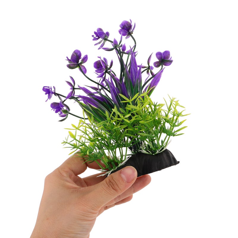 3pcs Artificial Aquarium Plants: Aquatic Simulation Water Plants Decor Fish Decorations Ornament Reptiles Desktop Accessories - Image 2