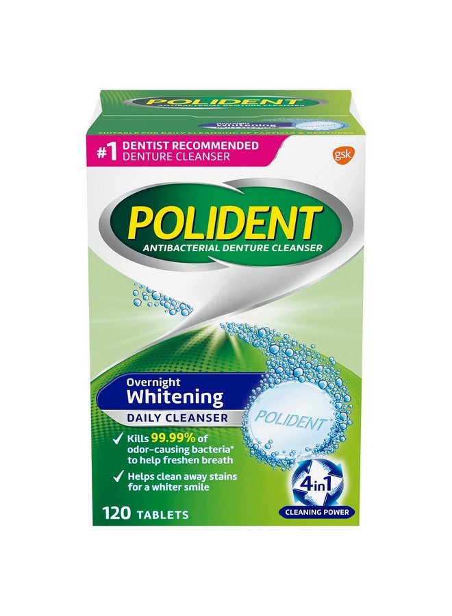 Polident Overnight Whitening Denture Cleanser Tablets - 120 Count - Image 1
