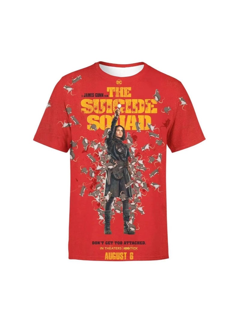 Men'S Suicide Squad 3D Printed Short Sleeve T-Shirt Men'S And Women'S Couples T-Shirt - Image 4