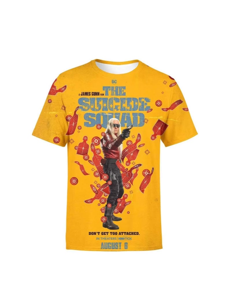 Men'S Suicide Squad 3D Printed Short Sleeve T-Shirt Men'S And Women'S Couples T-Shirt - Image 3