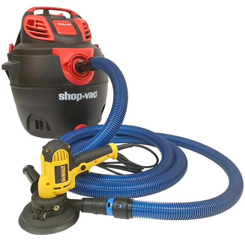 Cen-Tec Systems 94434 16 Ft. Antistatic Wet/Dry Vacuum Hose for Shop Vacs with Universal Power Tool Adapter Set Blue - Image 2