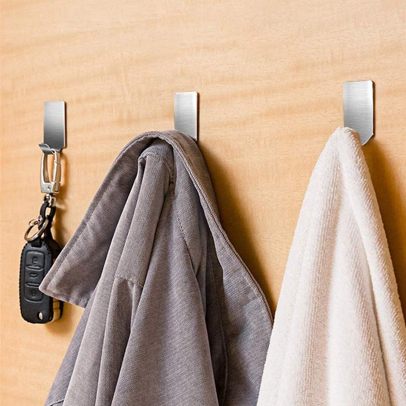 VanStar Heavy Duty Adhesive Hooks - 8 Pack Waterproof Stainless Steel Wall Hangers - Image 4