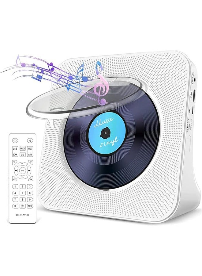 LENND Desktop Vertical CD Player with Speakers HiFi, Portable CD Players for Home, Kpop CD Player Bluetooth, IR Remote Control, LED Screen, FM Radio, U Disk, AUX Port, Compatible Formats - Image 1