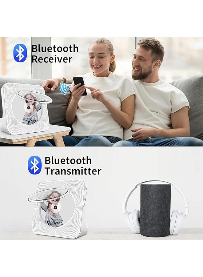 LENND Desktop Vertical CD Player with Speakers HiFi, Portable CD Players for Home, Kpop CD Player Bluetooth, IR Remote Control, LED Screen, FM Radio, U Disk, AUX Port, Compatible Formats - Image 4