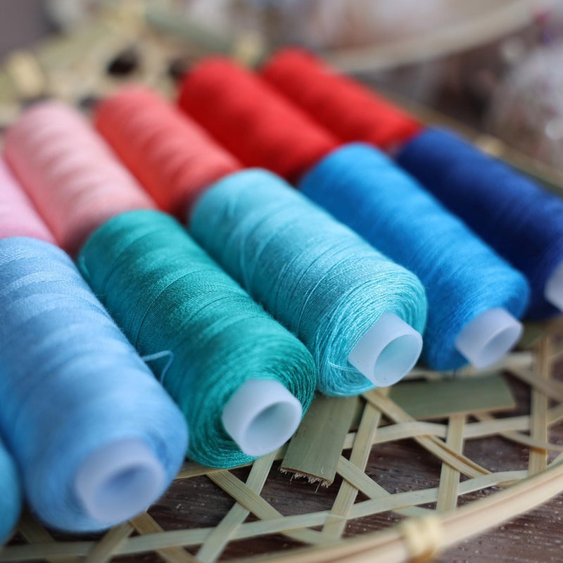 HAGBOU 72 PCS Sewing Thread Assortment, 36 Color Thread for Sewing Machine with 36 Same Color Bobbins, Polyester Thread 400 Yards/Spool (72) - Image 5
