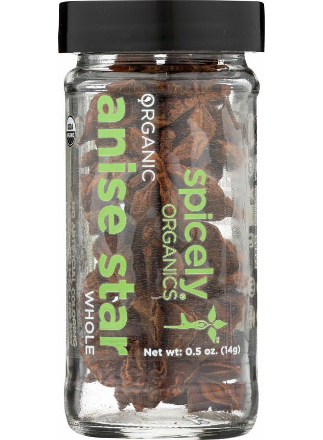 Spicely Organics USDA Certified Organic Anise Star, No Artificial Colors or Preservatives, Zero Sugar, Vegan Friendly, Kosher, Gluten Free & Non-GMO, 0.5 Ounce (Pack of 3) - Image 5