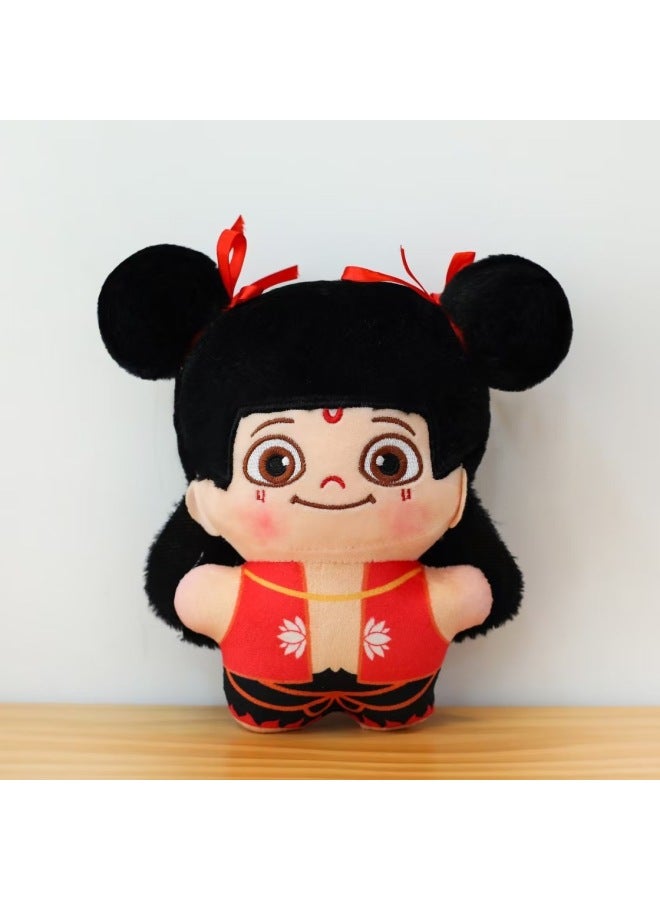 Net Red Boutique Eight-inch Grab Doll Plush Toy Small Doll Activity Gift Throw Doll-Color:Nezha 1-Height:20cm-30cm Color Random - Image 1
