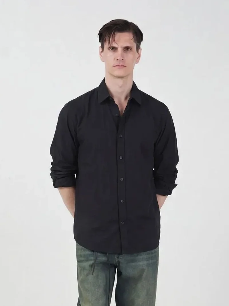 Giesto GIESTO Oversized Long Sleeve Button Shirt