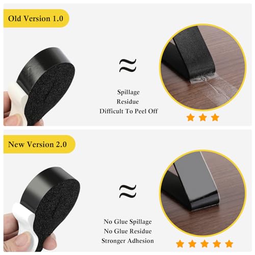 fowong Air Conditioner Window Seal 1 Inch X 1 Inch, Thick AC Weather Stripping High Resilience Foam Sealing Tape Adhesive AC Window Seal Kit 6.5ft Long (6.5ft x 2 Rolls, Black) - Image 5