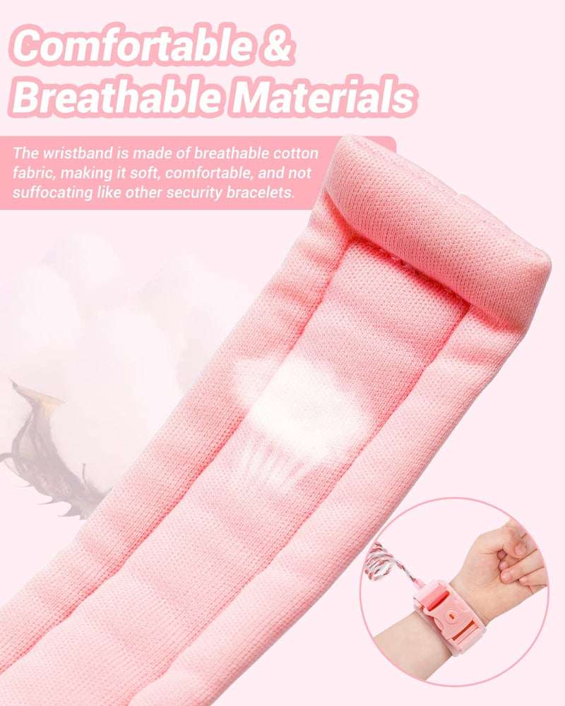 Dr.meter Anti Lost Wrist Link, 2 Pack Toddler Safety Leash with Key Lock, Reflective Child Walking Harness - Dual 8.2ft Length Pink & Green Kids Leash for Boys and Girls Outdoor Essencial - Image 2