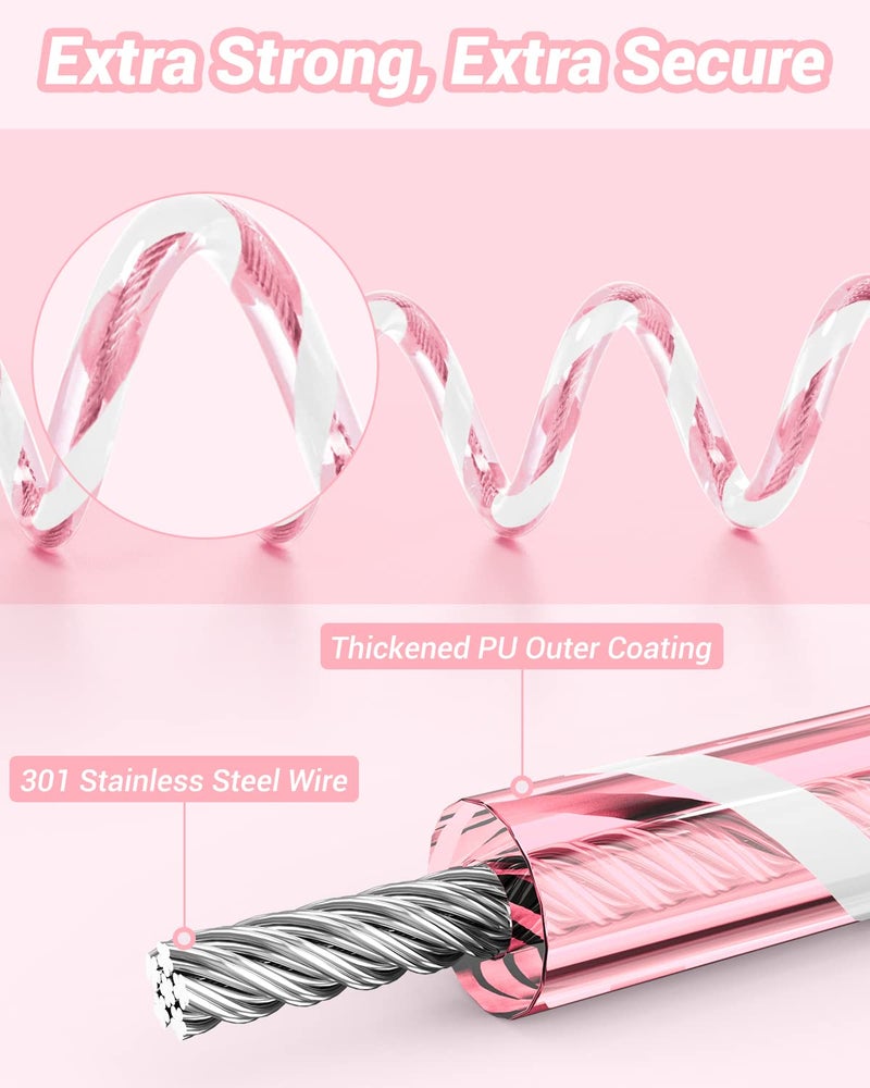 Dr.meter Anti Lost Wrist Link, 2 Pack Toddler Safety Leash with Key Lock, Reflective Child Walking Harness - Dual 8.2ft Length Pink & Green Kids Leash for Boys and Girls Outdoor Essencial - Image 4