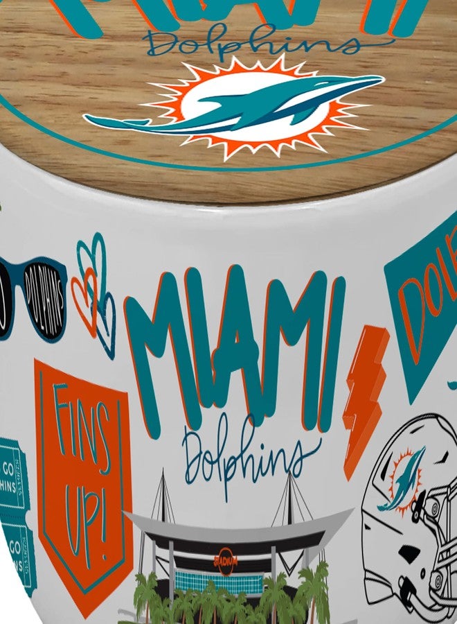 Proformance Home NFL Miami Dolphins Loco Fan 16oz Ceramic Candle - Image 2