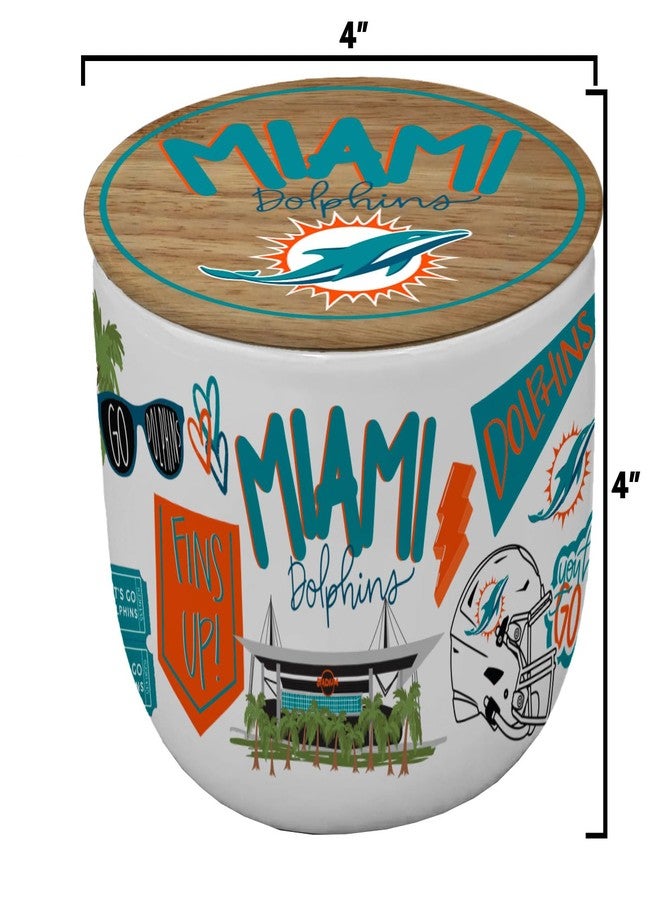 Proformance Home NFL Miami Dolphins Loco Fan 16oz Ceramic Candle - Image 3