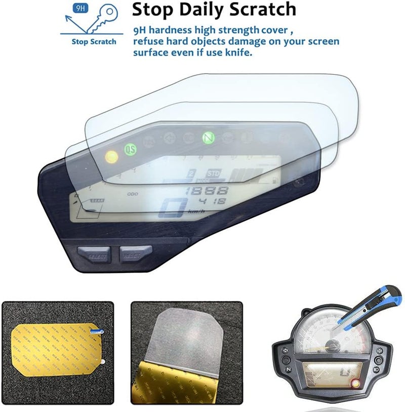 DEMULAX Motorcycle Dashboard Protection Film for Yamaha MT-09 FZ-09 - Image 2