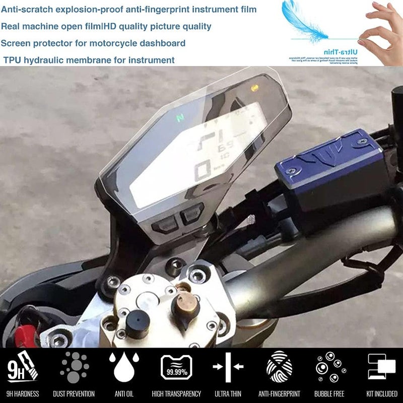 DEMULAX Motorcycle Dashboard Protection Film for Yamaha MT-09 FZ-09 - Image 3