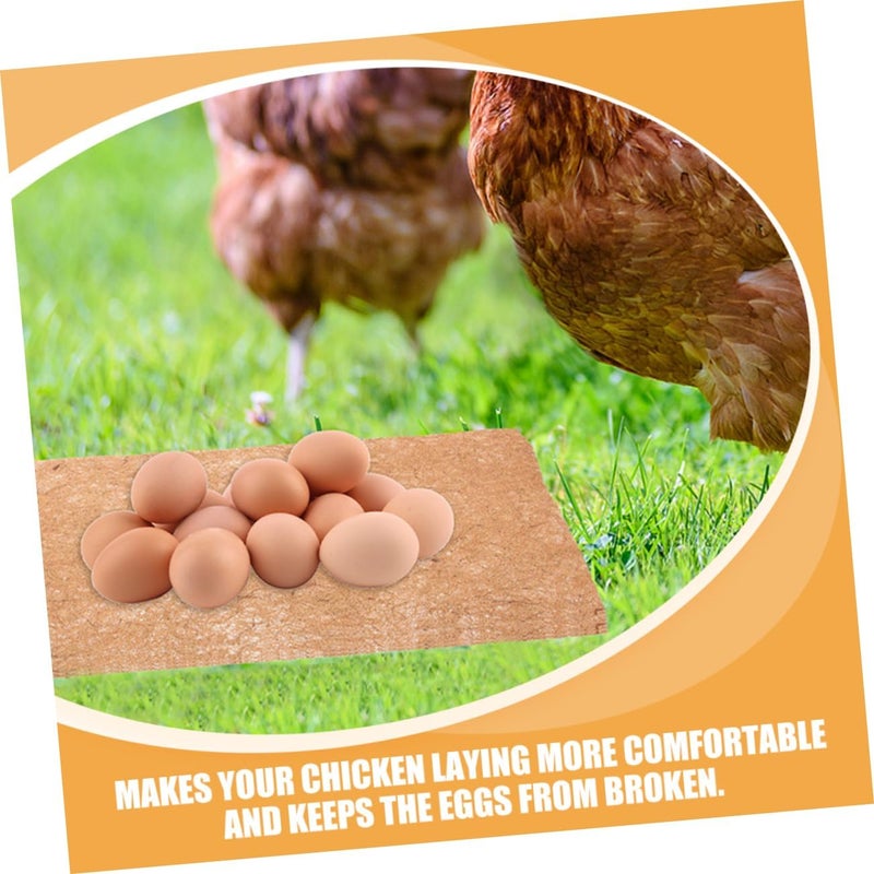 UKCOCO 6pcs Chicken Coop Mats Natural Nesting Pads Reusable Hand-Made Liners for Chicken Nest Boxes Easy to Clean and Maximize Drainage for Collection - Image 4