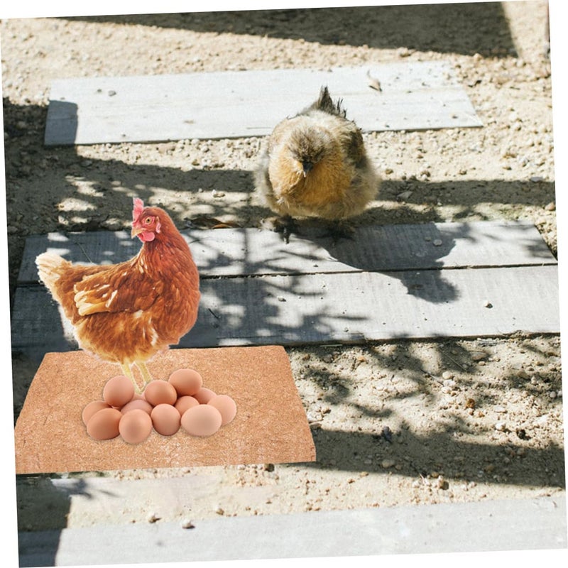 UKCOCO 6pcs Chicken Coop Mats Natural Nesting Pads Reusable Hand-Made Liners for Chicken Nest Boxes Easy to Clean and Maximize Drainage for Collection - Image 5