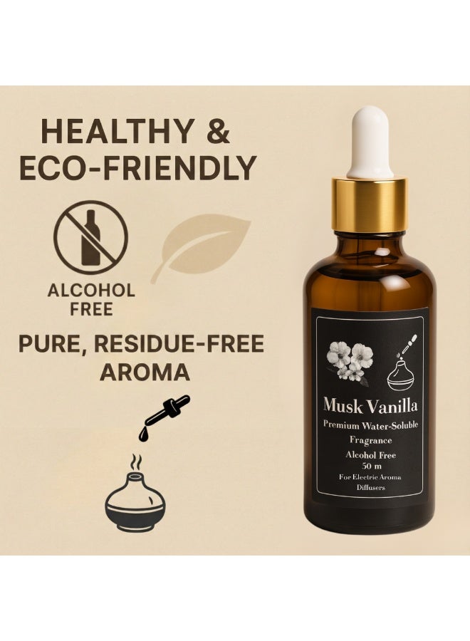 عطر المسك فانيلا المركز للفواحات الكهربائية البخاريه  - (زجاجه اعاده الملئ) 50 مل - - خالٍ من الكحول - ثبات قوي - آمن صحيًا - Image 3