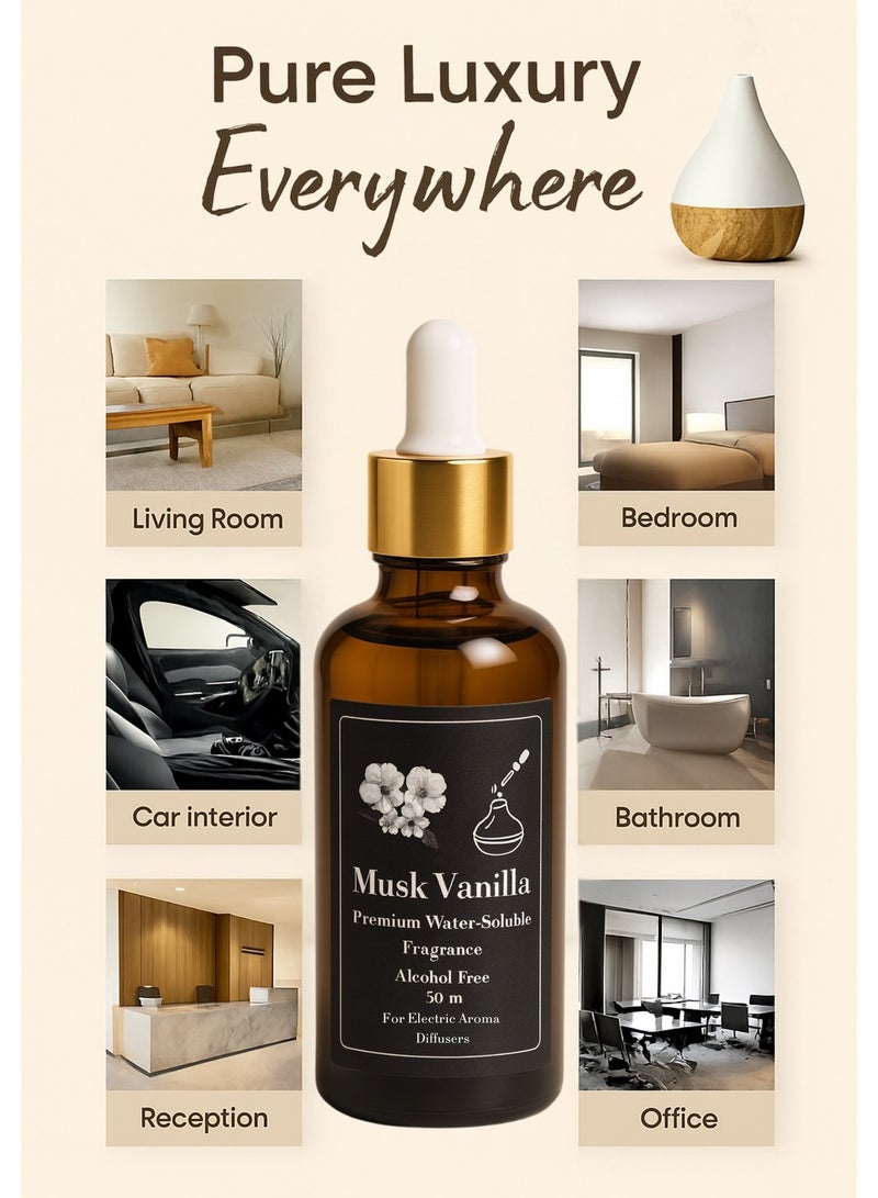 عطر المسك فانيلا المركز للفواحات الكهربائية البخاريه  - (زجاجه اعاده الملئ) 50 مل - - خالٍ من الكحول - ثبات قوي - آمن صحيًا - Image 5