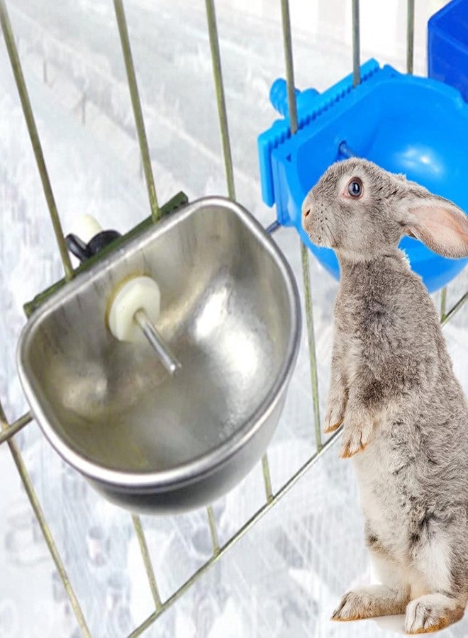 Bethlehem Rabbit Drinker Cage,1 PCS Rabbit Water Feeder Breeding Equipment Automatic Drinker Cage Water Cup Anti-Scratch Stainless Steel Nipple Drinking Feeding - Image 1